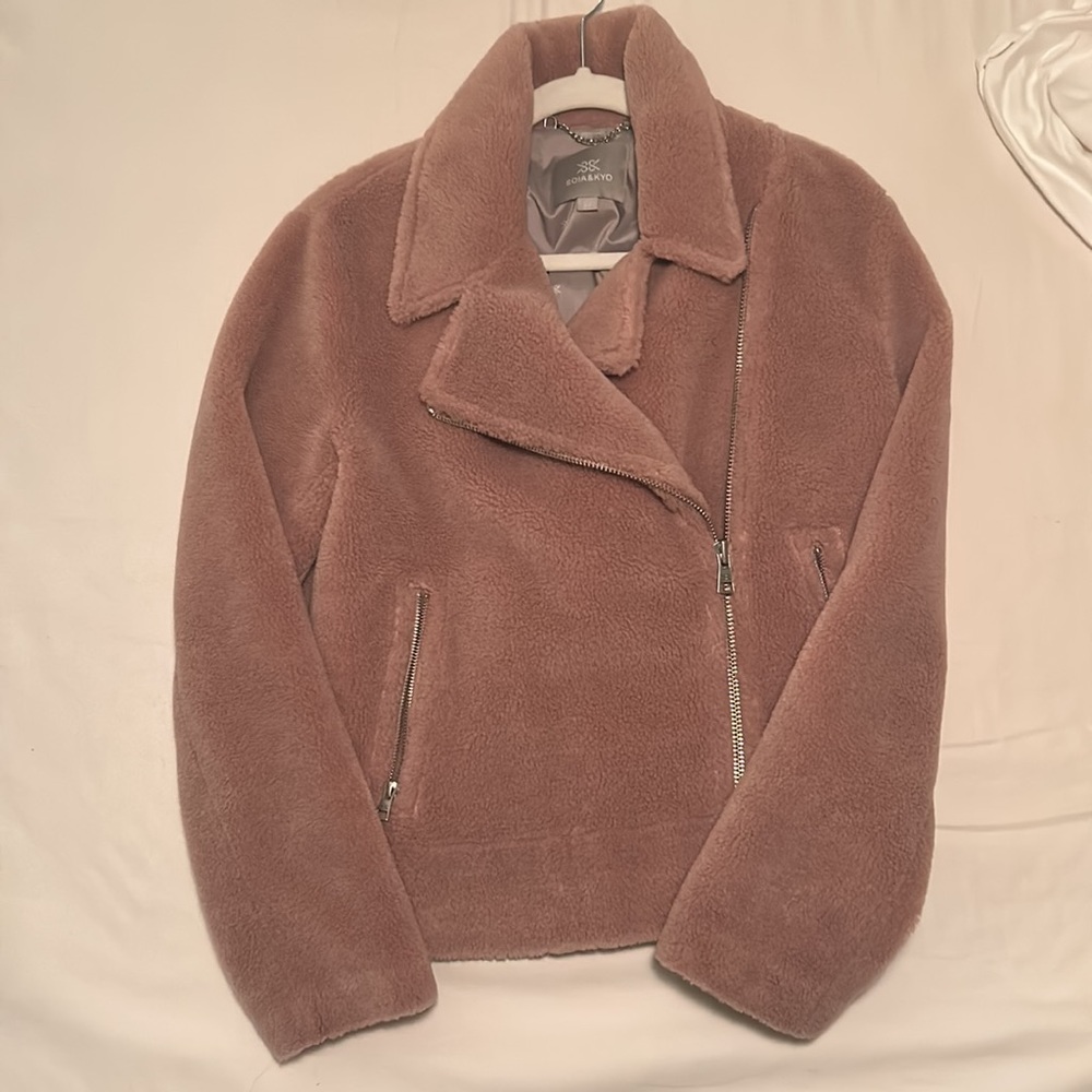 Soia & Kyo Pink Sherpa Jacket size SMALL S/P